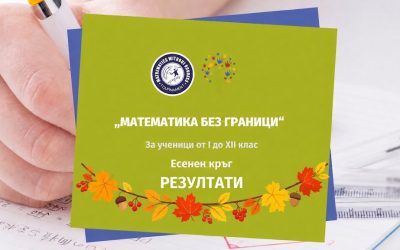 Резултати от състезанието „Математика без граници – Есенен кръг 2026